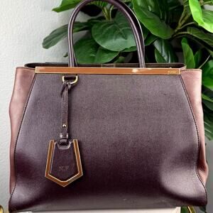 💎✨Authentic Fendi Tote Bag Brown Leather
